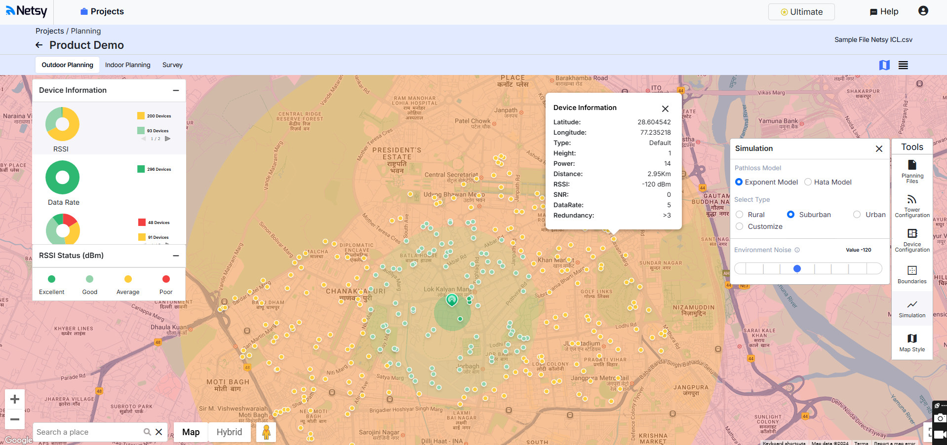 Full Netsy Network Planning Screenshot